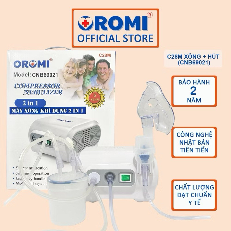 Máy xông khí dung và hút mũi Oromi C28M CNB69021