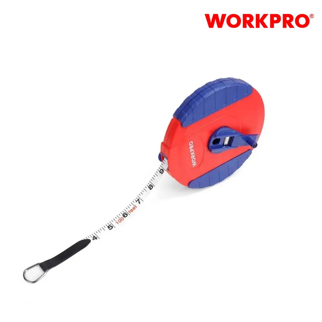 Thước cuộn 50m sợi thủy tinh WORKPRO WP263002 vỏ nhựa ABS siêu bền tua dây nhanh - Hàng chuẩn chính hãng