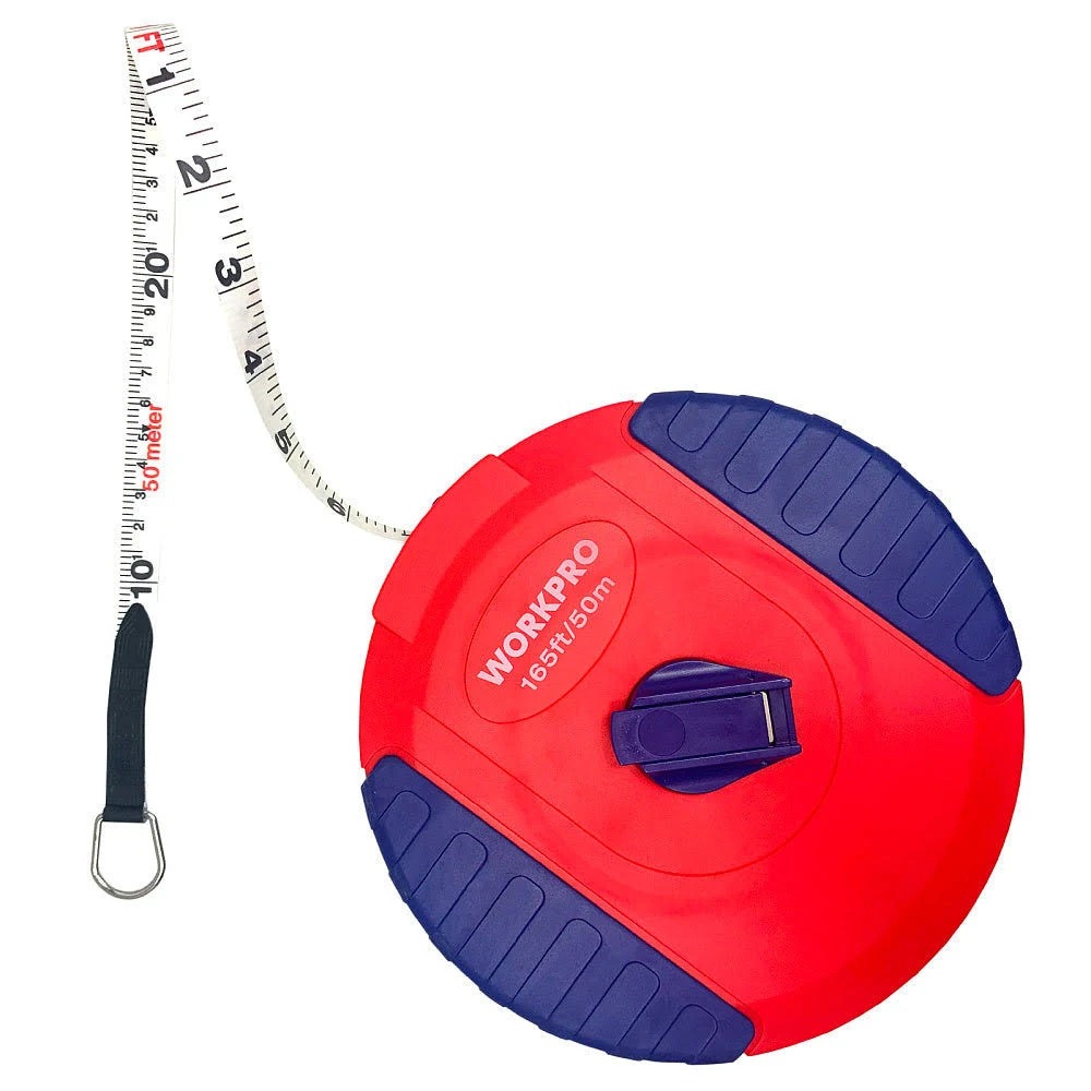 Thước cuộn 50m sợi thủy tinh WORKPRO WP263002 vỏ nhựa ABS siêu bền tua dây nhanh - Hàng chuẩn chính hãng