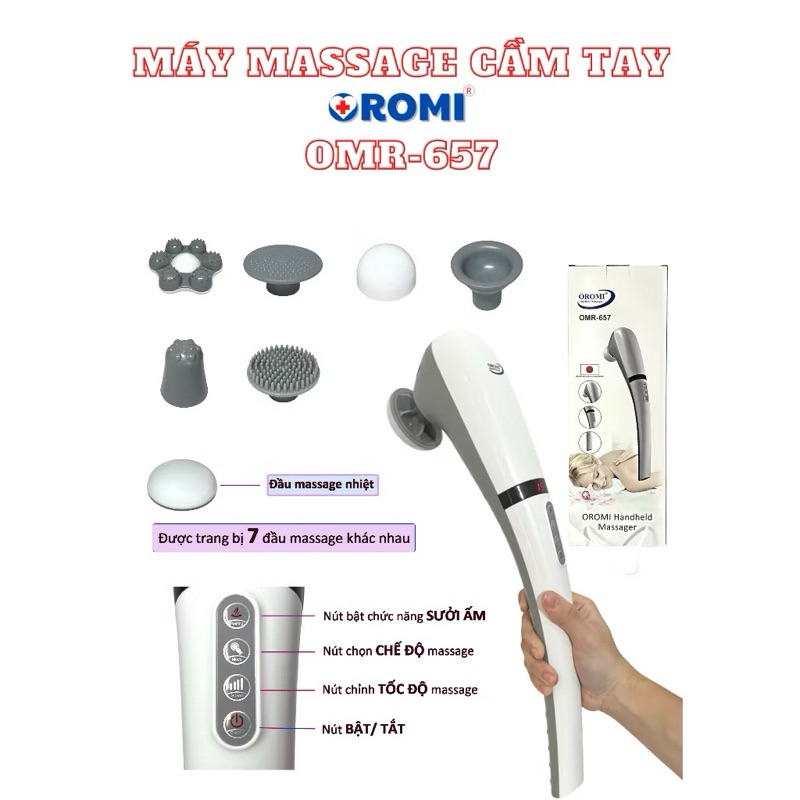 OROMI OMR-657 - Máy Massage Hồng Ngoại Cầm Tay