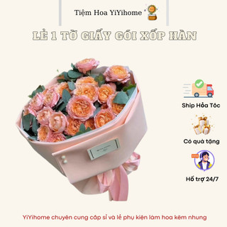 Lẻ 1 Tờ Giấy Gói Hoa Xốp Hàn Cao Cấp Kích Thước 58*58cm, Không Nhăn, Không Thấm Nước DIY YiYihome