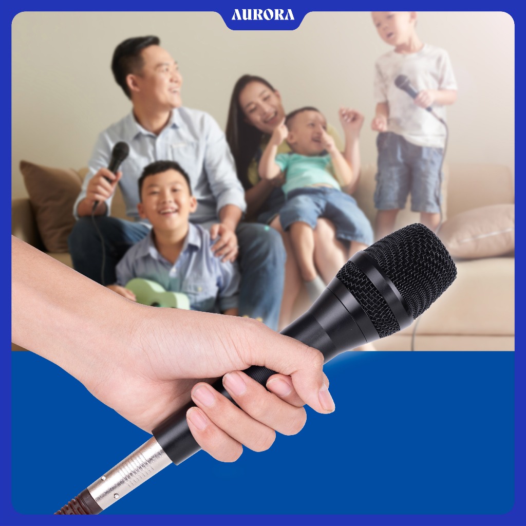 Micro Có Dây Aurora Arbutus 02 - Hát Karaoke Chống Hú Rè Tốt - Độ Nhạy Cao - Dây Kết Nối Dài 5m