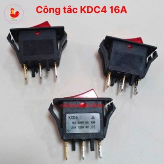 Công Tắc Bập Bênh 3 chân KCD 16A 250V kích thước 31 x 15 mm