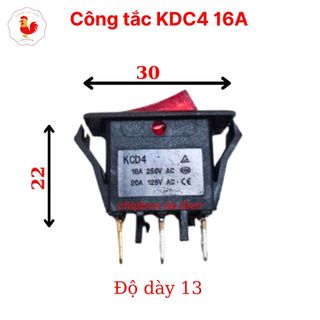 Công Tắc Bập Bênh 3 chân KCD 16A 250V kích thước 31 x 15 mm