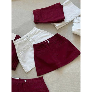 Chân váy jeans dáng A, Chân váy trắng siêu xinh, siêu cute, siêu hót 2025 AD22