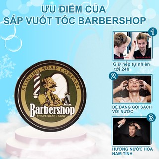 Sáp vuốt tóc nam BARBER 80g,Wax Vuốt Tóc Nam giá rẻ,Sáp Tóc Nam Khô,Wax Tóc Thơm Chất Sáp Clay Khô