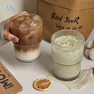 (Loại Đẹp) Cốc Thủy Tinh Vân Sọc Uống Trà, Cafe| Ly Thủy Tinh 2 Tầng Chịu Nhiệt Decor Cafe, Trà Sữa