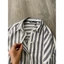 Áo sơmi oversize sọc nữ ZR*
