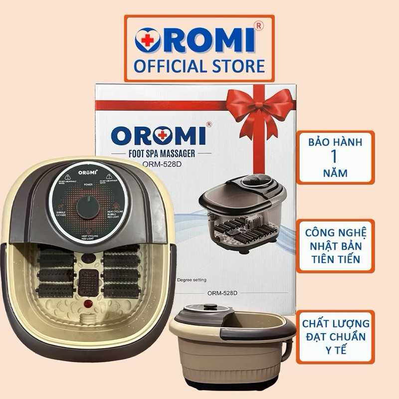 Bồn ngâm chân massage OROMI ORM-528D - Máy mát-xa chân cao cấp có sục khí