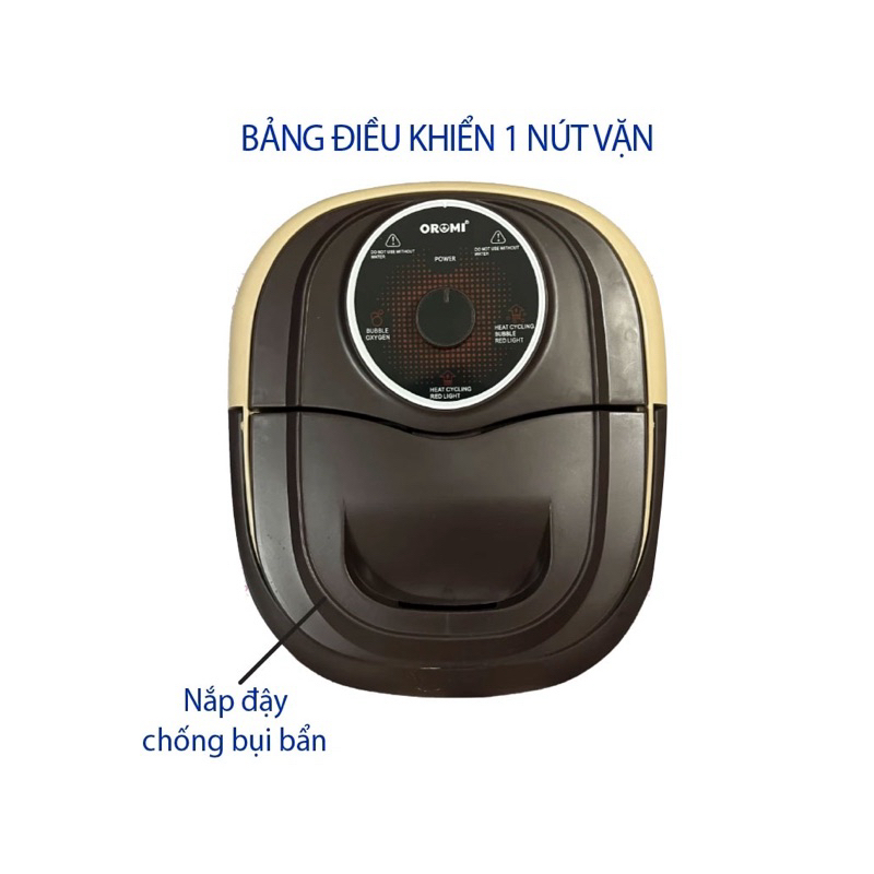 Bồn ngâm chân massage OROMI ORM-528D - Máy mát-xa chân cao cấp có sục khí