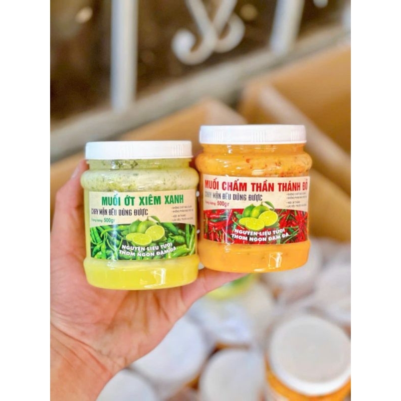 COMBO 2 HỘP MUỐI CHẤM HẢI SẢN THẦN THÁNH DÀNH CHO CÁC CHẤM CÁC MÓN NƯỚNG. CHẤM GÌ CŨNG NGON ( HỘP 500GR)