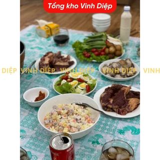 Combo 10 khăn trải bàn dùng 1 lần đi du lịch, picnic họa tiết hoa nhiều màu, khăn 1 lần ( 10 khăn)