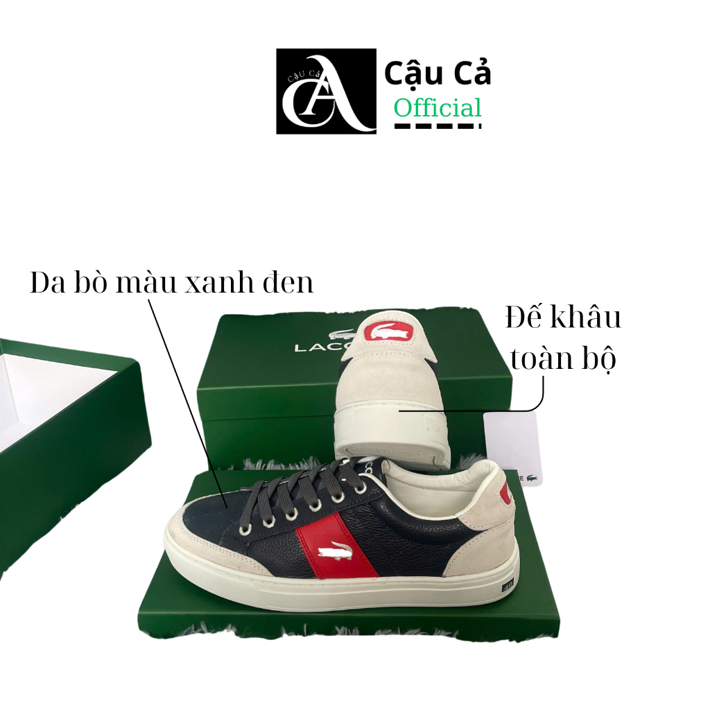 Giày thể thao Cá Sấu   mới tinh màu xanh - Đen - Da bò thật - ( FULL BOX ) ss2024