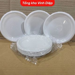 Đĩa Nhựa Dùng 1 Lần QQ Túi 50 Chiếc - Đủ Kích Cỡ Đựng Đồ Ăn Tiệc Dã Ngoại
