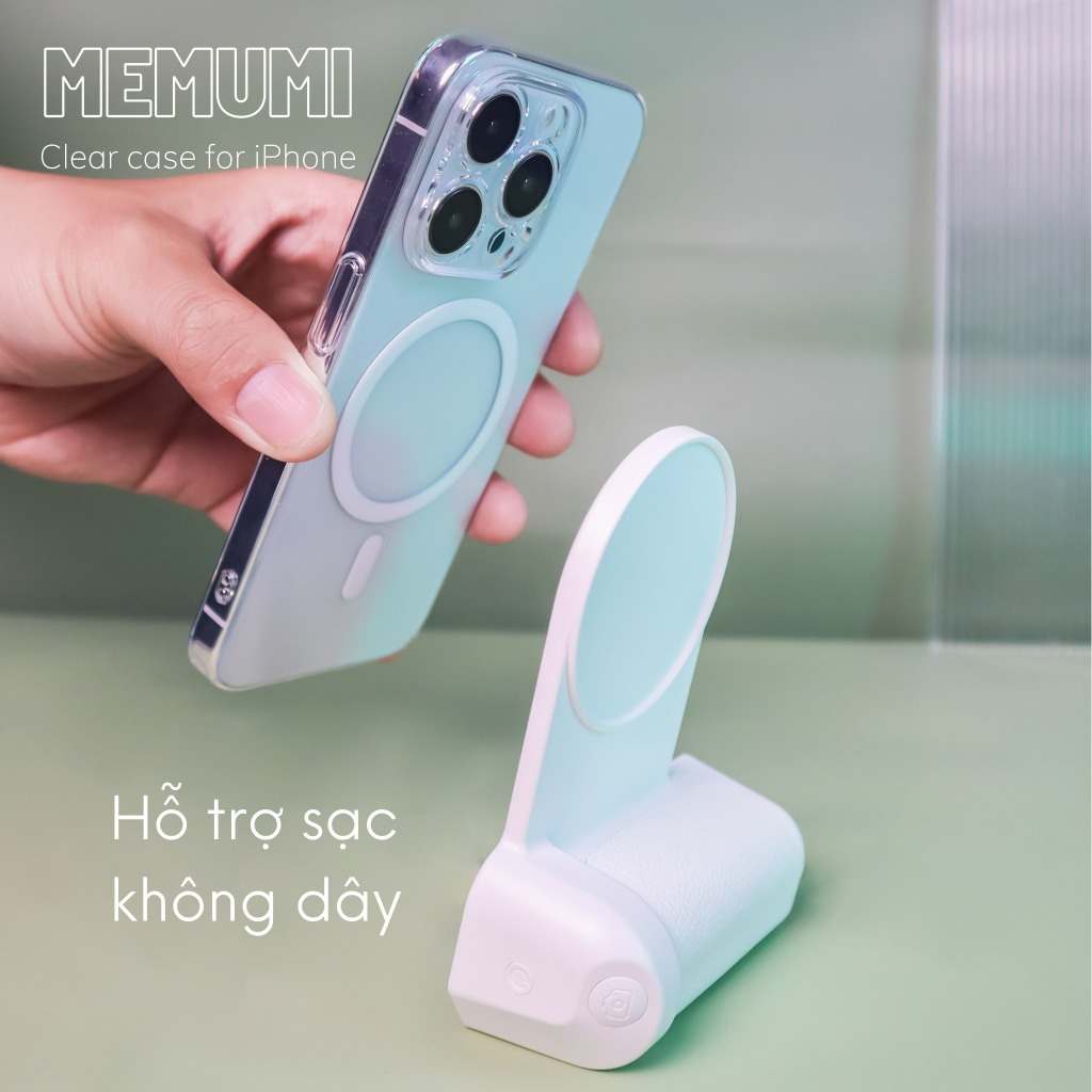 Ốp lưng Memumi siêu mỏng trong suốt không ố hỗ trợ sạc không dây IPhone 17Promax 14 15 16 Pro Plus