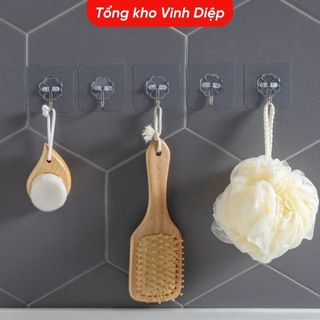 Móc dán tường phòng tắm, nhà bếp chịu lực tốt, trong suốt