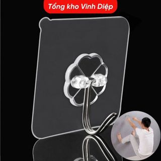 Móc dán tường phòng tắm, nhà bếp chịu lực tốt, trong suốt