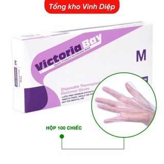 Hộp Găng tay nilon tiện lợi hợp vệ sinh loại dày, găng tay tự hủy bảo vệ môi trường siêu dai