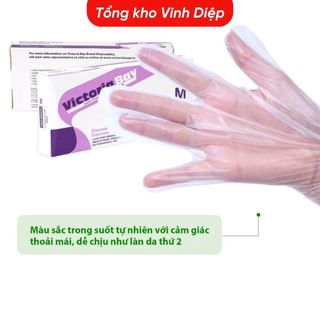 Hộp Găng tay nilon tiện lợi hợp vệ sinh loại dày, găng tay tự hủy bảo vệ môi trường siêu dai
