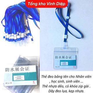Dây đeo thẻ tên, bao đựng thẻ học sinh sinh viên, nhân viên văn phòng kèm dây