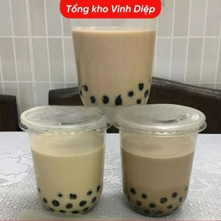 Cốc Nhựa Đáy Bầu U QQ 50 Ly - 360ml 500ml Đựng Tàu Hũ Kem Trà Sữa