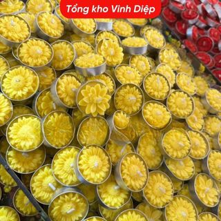 Vỉ 10 nến sáp tealight hình hoa, nến sáp tròn tarot