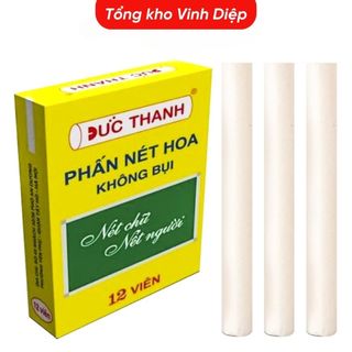 Sỉ 1 lốc 10 Hộp Phấn vỏ vàng viên nhỏ Đức Thanh, phấn trắng viết bảng, phấn không bụi