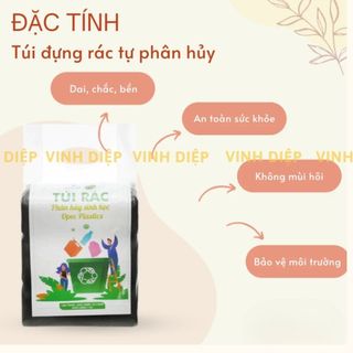 Combo Túi Đựng Rác Tự Phân Hủy Sinh Học Opec 1kg - 3 Cuộn Kích Thước 45x75cm, Chất Liệu Dai