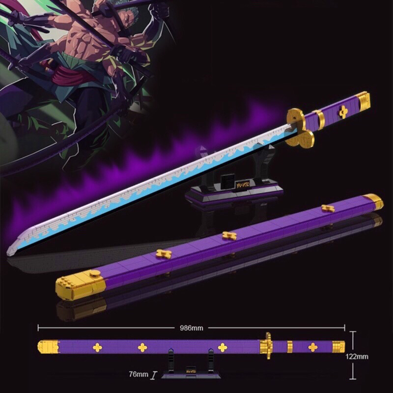 Đồ Chơi Lắp Ráp Kiểu LEGOO Mô Hình Anime One Piece Zoro Emma Sword 956 ...