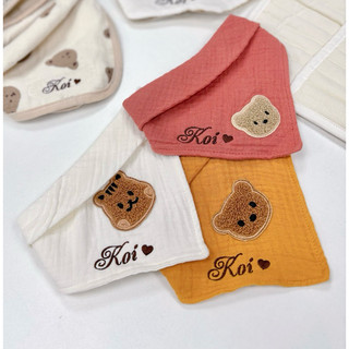 Yếm xô muslin ăn dặm chính hãng Mily 2 lớp vải.