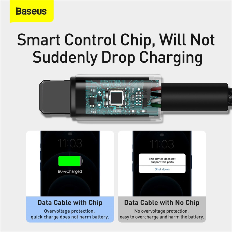 Cáp Sạc & Truyền Dữ Liệu Baseus 2.4A USB - Tốc Độ Cao, Bền Bỉ, Tương Thích Nhiều Thiết Bị