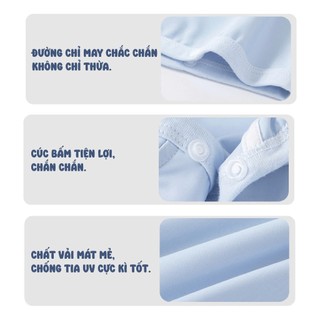 Áo choàng nhà Me & Con+ bé trai và bé gái  vải sợi tre thoải mái chống tia UV từ 9 tháng đến 5 tuổi