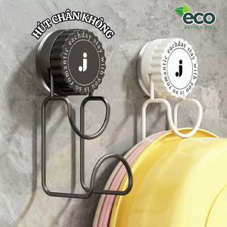 Móc Treo Thau Chậu Nhà Tắm ECO Hút Chân Không Chịu Lực, Giá Cốc Hút Treo Đồ Đa Năng Không Khoan Đục