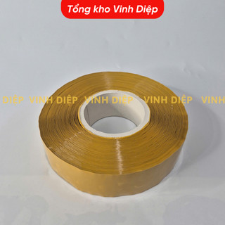 01 cuộn băng dính 1kg băng keo 1kg lõi nhựa 7mm 3 màu trong suốt, vàng chanh, nâu