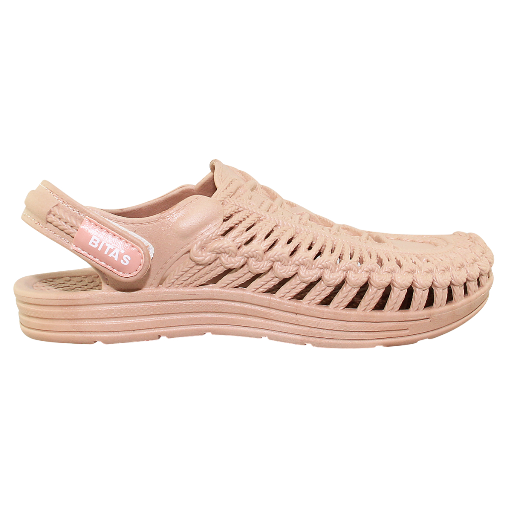 Ảnh Sandal đế bằng nữ Bita's SANRO.01 (Đen + Hồng ruốc + Kem + Tím) 2