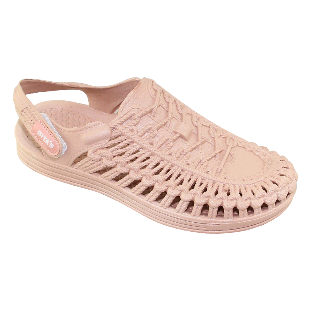 Ảnh Sandal đế bằng nữ Bita's SANRO.01 (Đen + Hồng ruốc + Kem + Tím) 3