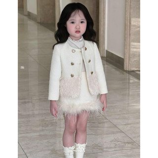 Set Dạ Kem Bé Gái