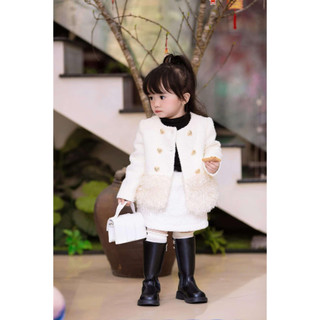 Set Dạ Kem Bé Gái