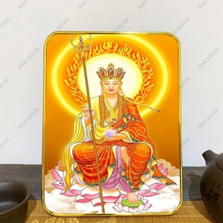 Khung ảnh chân dung Địa Tạng Vương Bồ Tát trang trí bàn thờ phòng thờ phòng khách