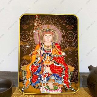 Khung ảnh chân dung Địa Tạng Vương Bồ Tát trang trí bàn thờ phòng thờ phòng khách