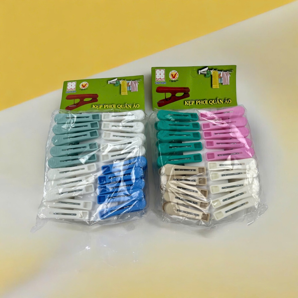 Bộ Kẹp Nhựa Vinh Nam Plastic 20 Cái/Lốc Kẹp Phơi Quần Áo Kẹp Nhựa Mã 119 - 122