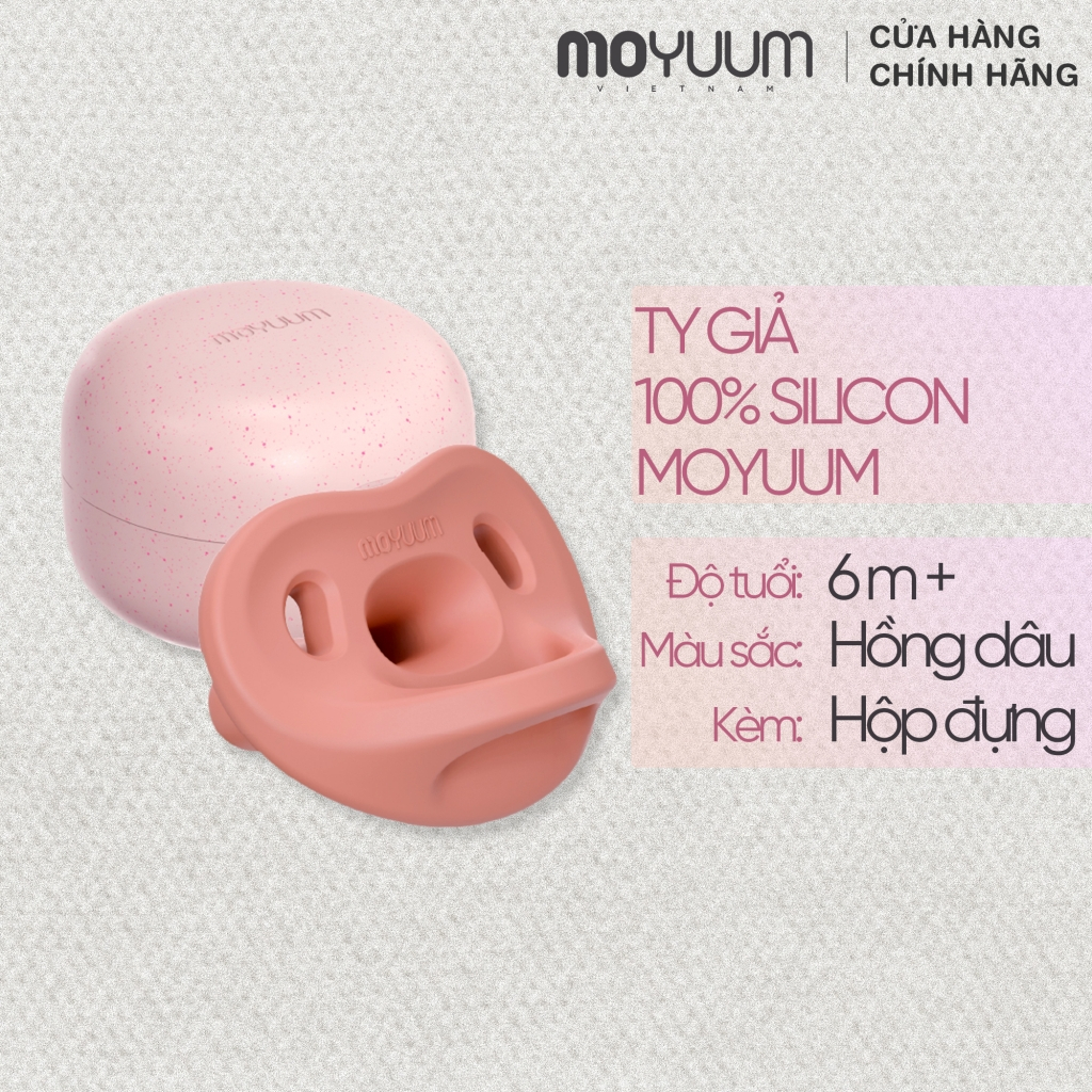 Ảnh Ti giả 100% silicon Moyuum - 6m+ - Màu hồng dâu 1
