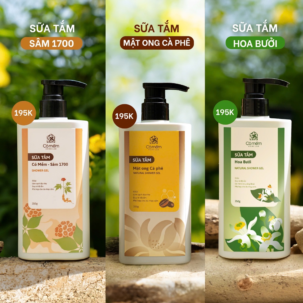 Ảnh Sữa Tắm Dưỡng Ẩm Sáng Da Ngừa Lão Hoá Da Từ Thiên Nhiên Cỏ Mềm 350ml 4