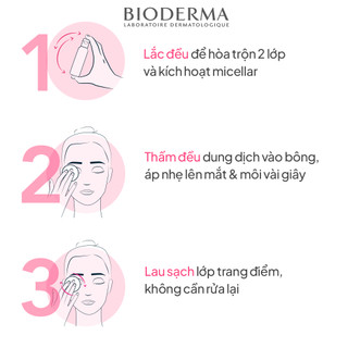 [QUÀ TẶNG KHÔNG BÁN] Tẩy trang mắt môi Micellar 2 lớp thế hệ mới Bioderma Sensibio H2O Eye 9ml