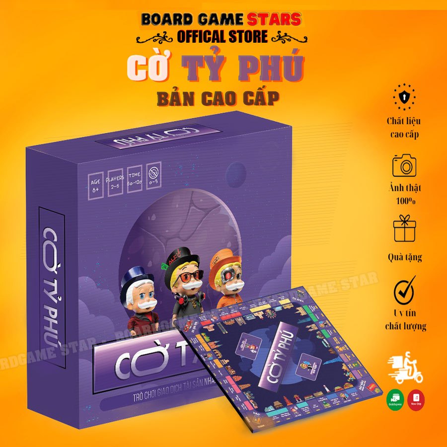 Cờ tỷ phú (Cao Cấp) Giải Trí Cực Vui Dễ Dùng Phù Hợp Tụ Tập Bạn Bè Gia Đình 【𝗕𝗼𝗮𝗿𝗱𝗴𝗮𝗺𝗲.𝗦𝘁𝗮𝗿】