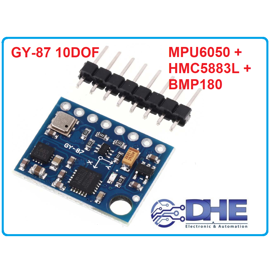 GY 87 IMU 10DOF MPU6050 + HMC5883L (QMC5883L) + BMP180 | Shopee Việt Nam