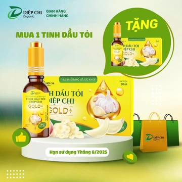 Tinh Dầu Tỏi DIỆP CHI ORGANIC Gold+ Giúp Bé Giảm Hắt Hơi Sổ Mũi Và Tăng Sức Đề Kháng - Chai 30ml