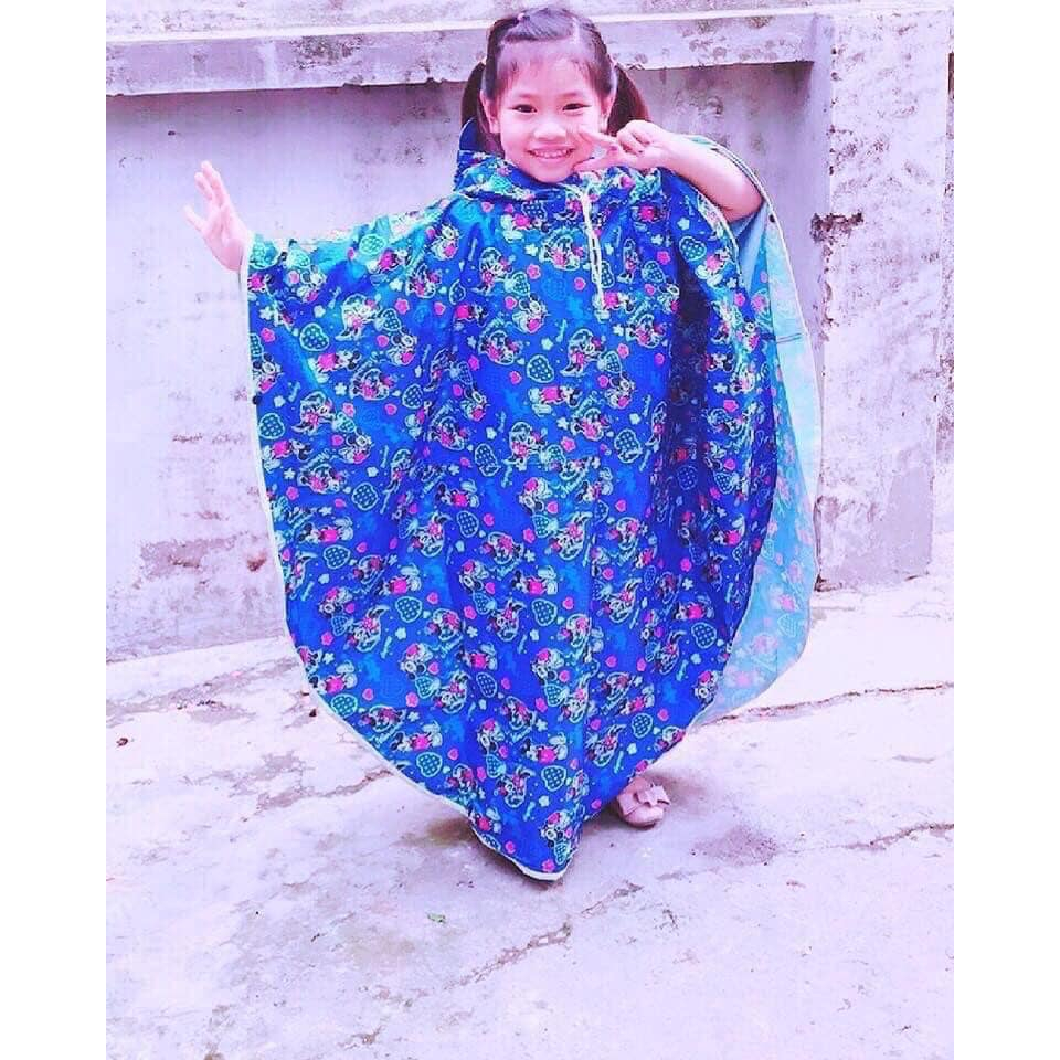 ÁO MƯA CHOÀNG CÁNH DƠI CHẤT LIỆU DÀY DẶN, HỌA TIẾT ĐẸP CHO BÉ
