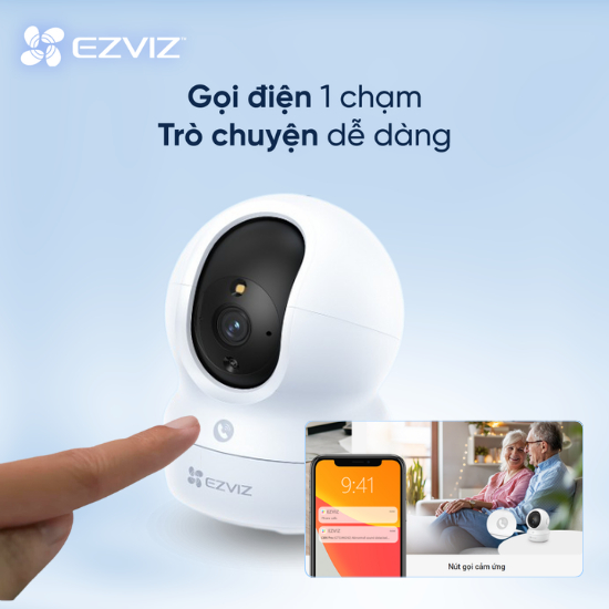Ảnh Camera WI-FI EZVIZ CP1 Pro 2MP Quay quét 360 độ, Chạm để gọi, Ghi hình màu đêm thông minh - Bản nâng cấp của C6N 3