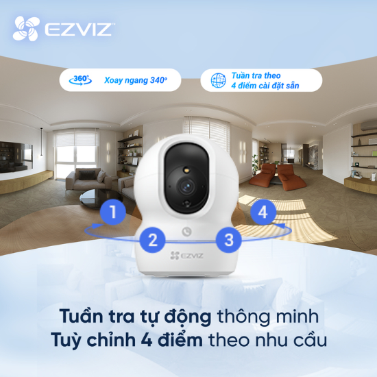 Ảnh Camera WI-FI EZVIZ CP1 Pro 2MP Quay quét 360 độ, Chạm để gọi, Ghi hình màu đêm thông minh - Bản nâng cấp của C6N 2